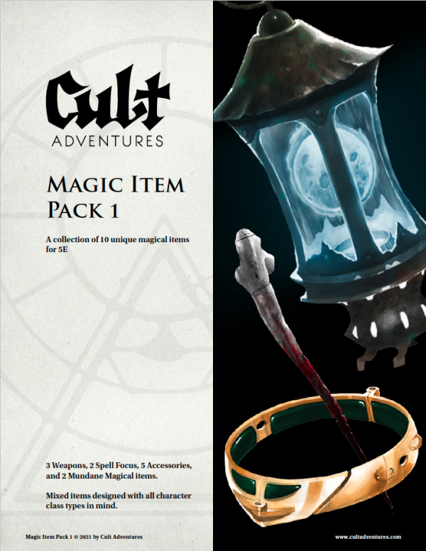 Cover image for DnD 5E Magic Items Pack 1 by Cult Adventures