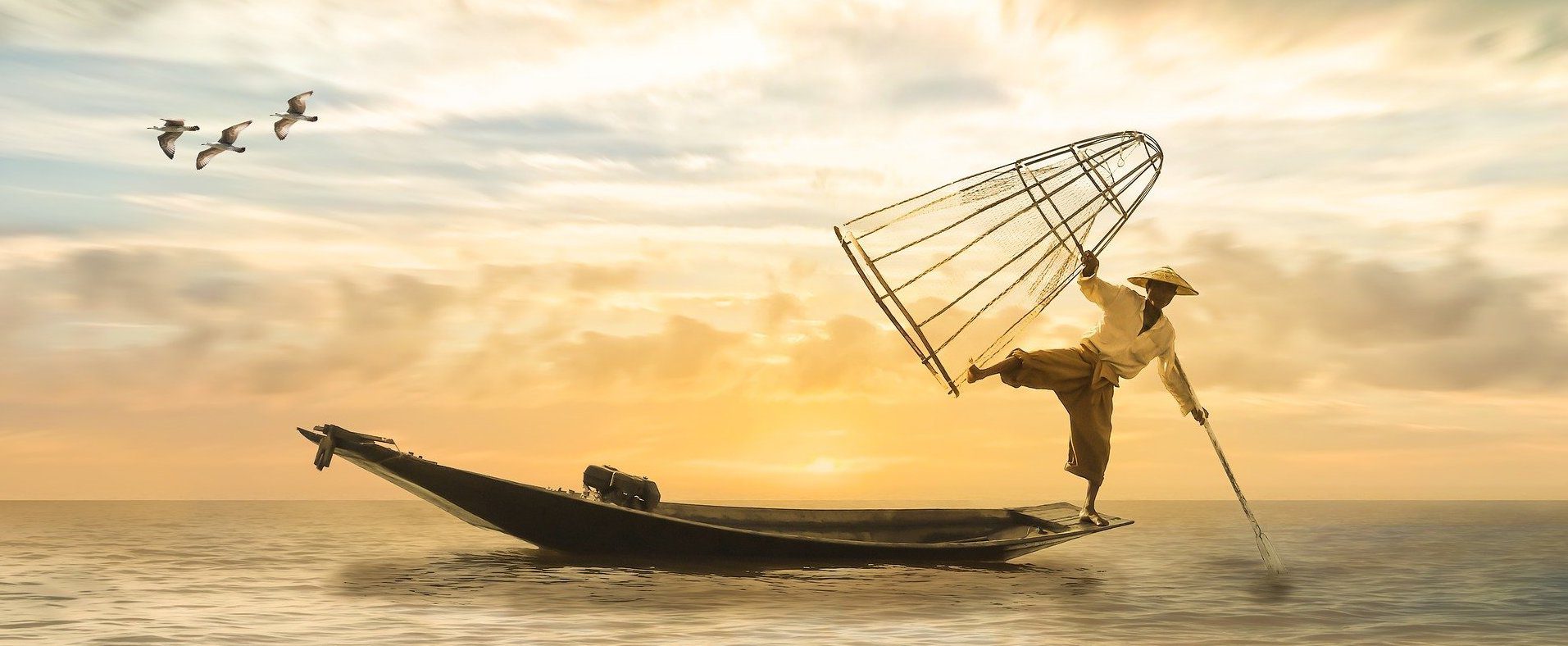 Image of man in boat balancing with objects for post DnD 5e Easy Encounter Scaling and Balancing by Cult Adventures