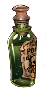 Illustration of a poison vial by Cult Adventures